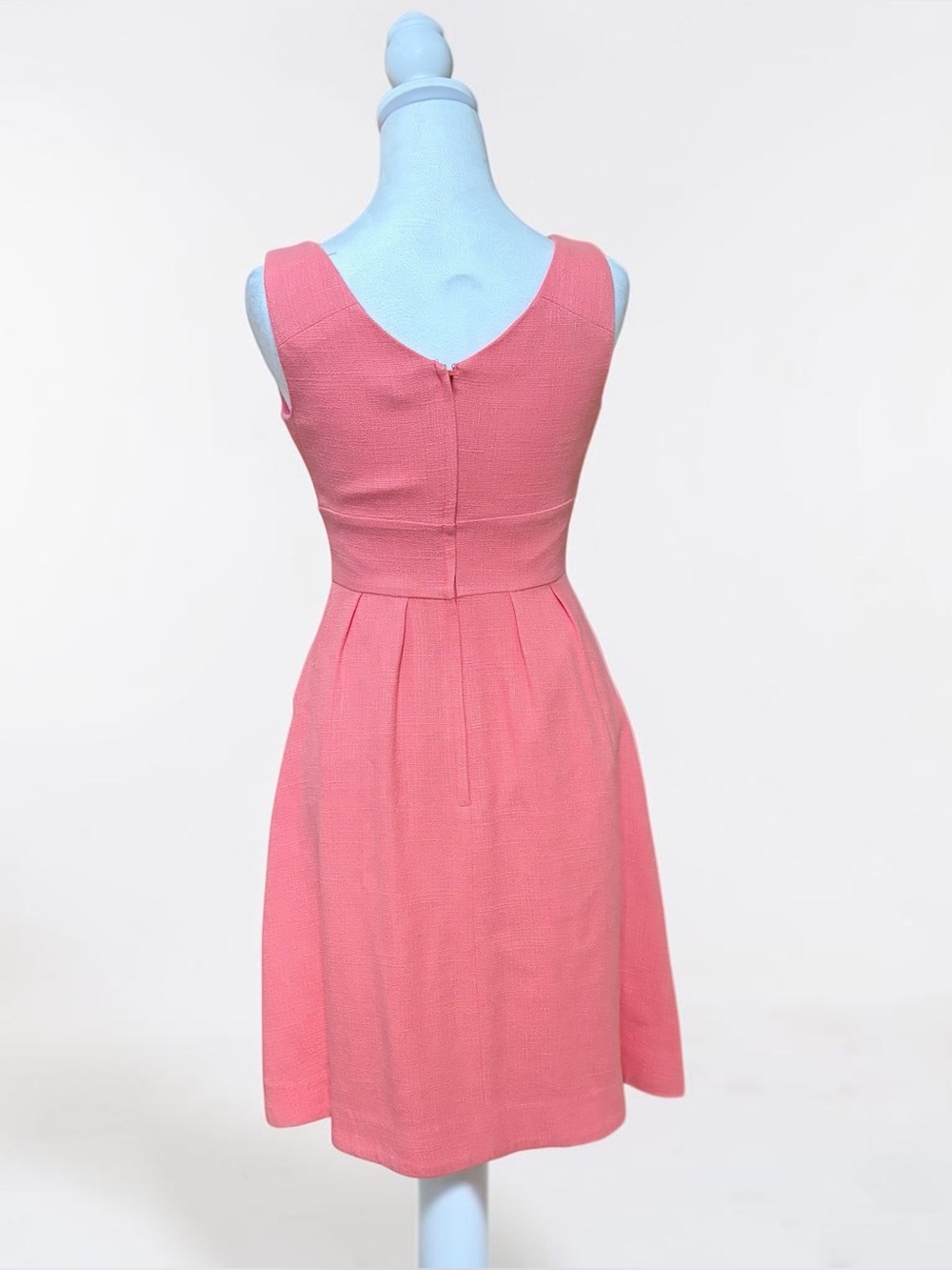 Lilly Pulitzer Parker Rosette Linen Blend Dress Coral Pink Size 0 Preppy - Picture 4 of 10